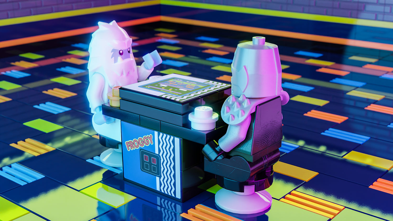 Brickshow Shop Froggy (Cocktail Style) - B3 Customs Arcade Machine Building Kit