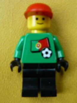 Preowned LEGO® Minifigure – Sports soc011s06 Soccer Player Portuguese Goalie Portuguese Fla