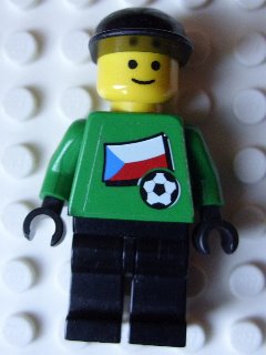Preowned LEGO® Minifigure – Sports soc012s02 Soccer Player Czech Goalie Czech Flag Torso St