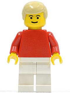 Preowned LEGO® Minifigure – Sports soc024 Soccer Player Red/White Team Player 2