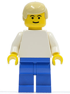 Preowned LEGO® Minifigure – Sports soc026 Soccer Player White/Blue Team Player 2