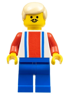 Preowned LEGO® Minifigure – Sports soc029 Soccer Player Red White and Blue Team w/Number 9