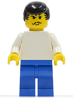 Preowned LEGO® Minifigure – Sports soc032 Soccer Player White/Blue Team Player 3