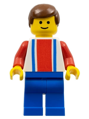 Preowned LEGO® Minifigure – Sports soc035 Soccer Player Red White and Blue Team w/Number 10