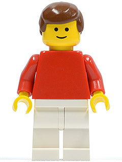 Preowned LEGO® Minifigure – Sports soc036 Soccer Player Red/White Team Player 4