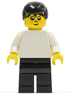 Preowned LEGO® Minifigure – Sports soc041 Soccer Player White/Black Team Player 5