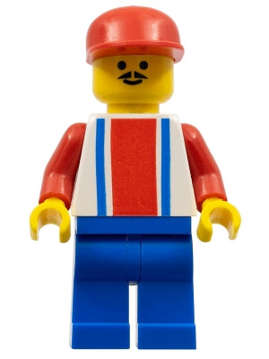 Preowned LEGO® Minifigure – Sports soc047 Soccer Player Red White and Blue Team w/Number 9