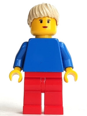 Preowned LEGO® Minifigure – Sports soc054 Soccer Player Womens Team Tan Ponytail Hair Red L