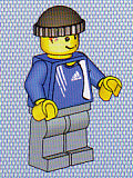 Preowned LEGO® Minifigure – Sports soc129s Soccer Player Adidas Logo Blue Torso Stickers (6