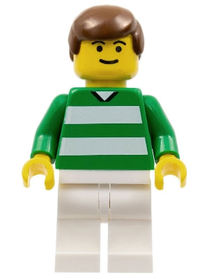 Preowned LEGO® Minifigure – Sports soc151 Soccer Player Green and White Team w/Number 11 on