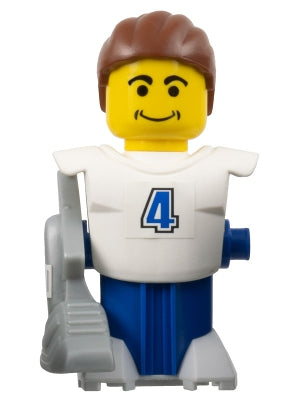 Preowned LEGO® Minifigure – Sports soc153s McDonalds Sports Soccer Player White/Blue w/Stic