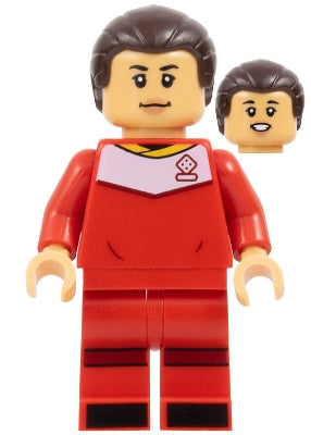 Preowned LEGO® Minifigure – Sports soc171 Samantha Kerr - Red Soccer Uniform, Hair with Short Ponytail