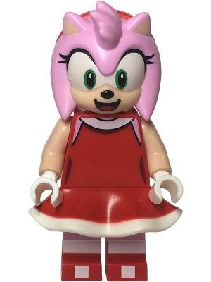 Preowned LEGO® Minifigure – Sonic the Hedgehog son005 Amy Rose Red Dress