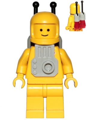 Preowned LEGO® Minifigure – Space sp053b Classic Space Yellow w/Light Gray Jet Pack and Tra