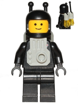 Preowned LEGO® Minifigure – Space sp059a Classic Space Black w/Light Gray Jet Pack