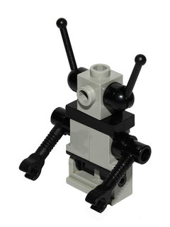 Preowned LEGO® Minifigure – Space sp073 Classic Space Droid Hinge Base Light Gray w/Black A