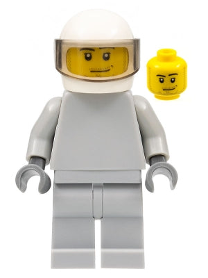 Preowned LEGO® Minifigure – Space sp086 Star Justice Astronaut 1 w/out Torso Sticker Smirk