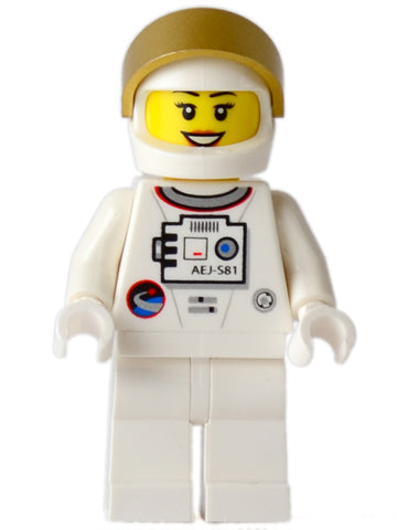 Preowned LEGO® Minifigure – Town sp123 Shuttle Astronaut Female Smile w/Teeth