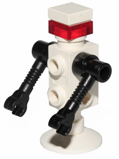 Preowned LEGO® Minifigure – Space sp125 Futuron Droid White w/Black Arms Trans Red Eye