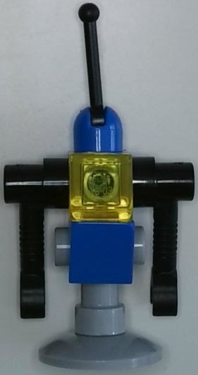 Preowned LEGO® Minifigure – Space sp136 (Classic Space Droid - Light Bluish Gray and Blue with Trans-Yellow Eye and Black Arm