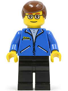Preowned LEGO® Minifigure – Spider-Man spd002 Peter Parker 1 Jacket Blue Black Legs Brown M