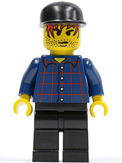 Preowned LEGO® Minifigure – Spider-Man spd014 Plaid Button Shirt Black Legs Black Cap Red H
