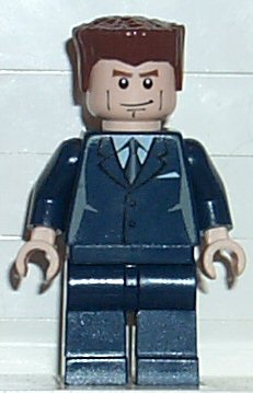 Preowned LEGO® Minifigure – Spider-Man spd021 Harry Osborn 1 Dark Blue Suit Torso Dark Blue
