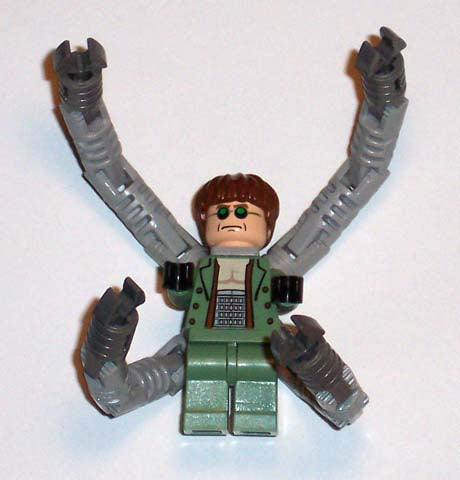 Preowned LEGO® Minifigure – Spider-Man spd026 Dr. Octopus (Otto Octavius)/Doc Ock Sand Gree