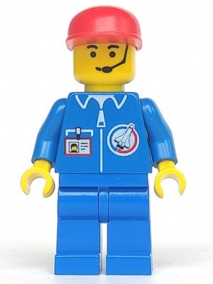 Preowned LEGO® Minifigure – Town splc004 Launch Command Crew Red Cap