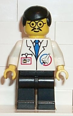 Preowned LEGO® Minifigure – Town splc006 Launch Command Scientist/Professor