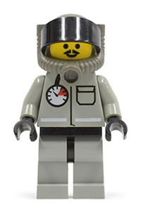 Preowned LEGO® Minifigure – Town spp010 Fire Air Gauge and Pocket Light Gray Legs and Black