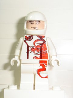 Preowned LEGO® Minifigure – Speed Racer sr004 Taejo Togokahn White Suit