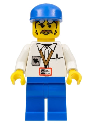 Preowned LEGO® Minifigure – Studios stu001 Cameraman Blue Legs Blue Cap