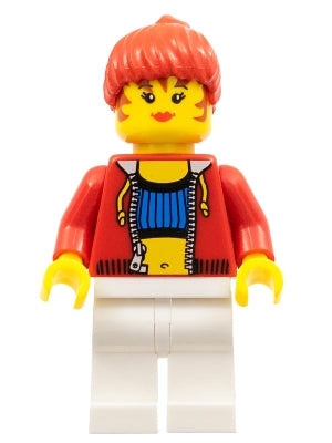 Preowned LEGO® Minifigure – Studios stu010a Female w/Crop Top and Navel Pattern LEGO® Logo