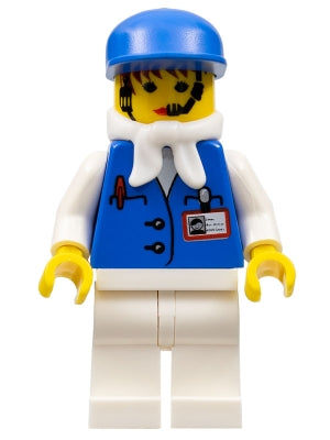 Preowned LEGO® Minifigure – Studios stu013a Assistant Female w/White Bandana Blue Cap