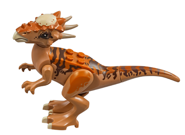 LEGO® Minifigure Animals – Dinosaur Stygimoloch with Dark Orange Back and Dark Brown Stripes Styg01