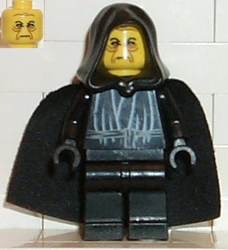 Preowned LEGO® Minifigure – Star Wars sw0066 Emperor Palpatine Yellow Head Black Hands
