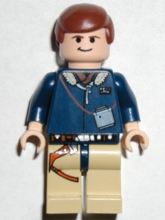 Preowned LEGO® Minifigure – Star Wars sw0081 Han Solo Light NougatReddish Brown Hair Tan Le