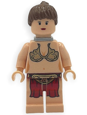 Preowned LEGO® Minifigure – Star Wars sw0085 Princess Leia Light Nougat Jabba Slave Outfit