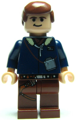 Preowned LEGO® Minifigure – Star Wars sw0088 Han Solo Light Nougat Reddish Brown Legs w/Hol