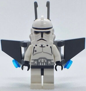 Preowned LEGO® Minifigure – Star Wars sw0127 Clone Jet Trooper Sky Corps (Phase 2) Black He