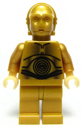 Preowned LEGO® Minifigure – Star Wars sw0161 C-3PO Pearl Gold w/Pearl Light Gold Hands