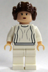 Preowned LEGO® Minifigure – Star Wars sw0175 Princess Leia Light Nougat White Dress Small E
