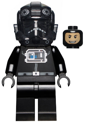 Preowned LEGO® Minifigure – Star Wars sw0268a Imperial TIE Fighter Pilot Black Head Balacla