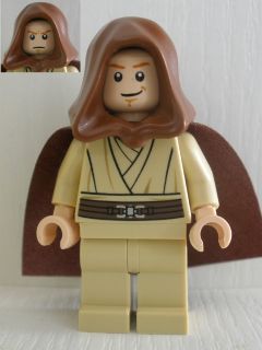 Preowned LEGO® Minifigure – Star Wars sw0329 Obi-Wan Kenobi (Young w/Hood and Cape Tan Legs