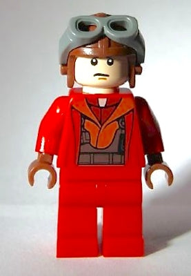 Preowned LEGO® Minifigure – Star Wars sw0340 Naboo Fighter Pilot Red Jumpsuit