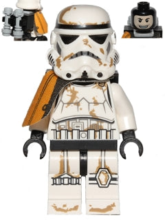 Preowned LEGO® Minifigure – Star Wars sw0364 Sandtrooper Orange Pauldron Survival Backpack
