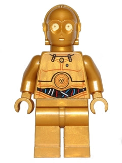 Preowned LEGO® Minifigure – Star Wars sw0365 C-3PO Colorful Wires Pattern