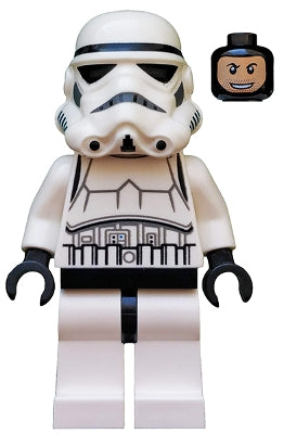 Preowned LEGO® Minifigure – Star Wars sw0366 Imperial Stormtrooper Printed Black Head Dotte