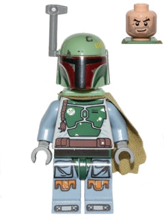Preowned LEGO® Minifigure – Star Wars sw0396 Boba Fett Head Beard Stubble